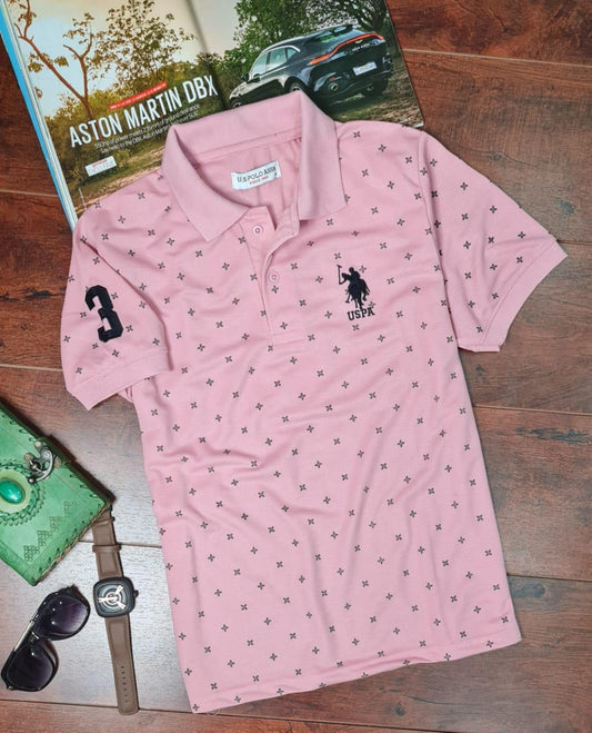 Cotton Printed  Half Sleeves Polo T-Shirts