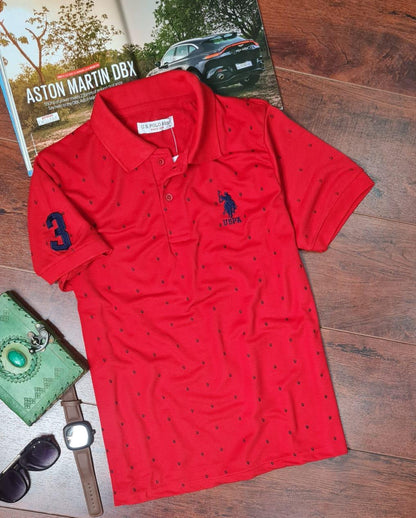 Cotton Printed  Half Sleeves Polo T-Shirts