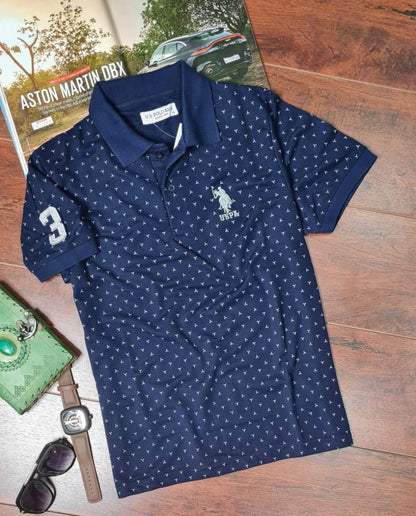 Cotton Printed  Half Sleeves Polo T-Shirts